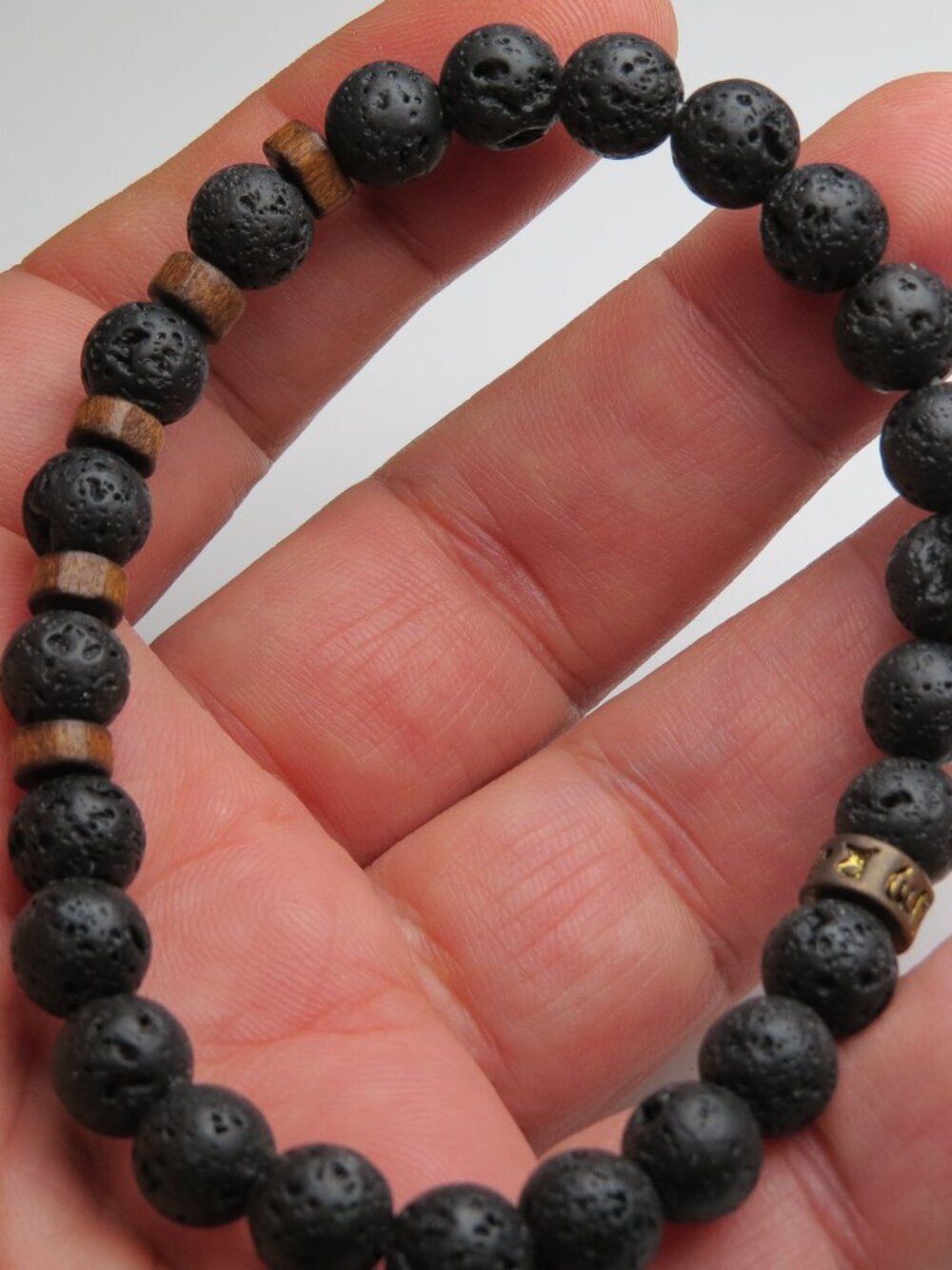 Natural Lava Beads Bracelet